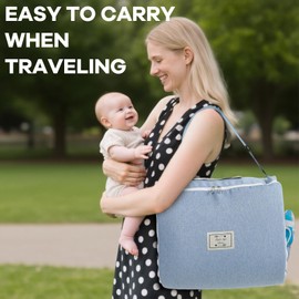 Baby Lounger for Newborn to Toddler 0-24 Months - Portable Infant Lounger Bed with Breathable Cotton, Adjustable Size & Lengthen Space Travel Strap for Home, Outdoor (4.Car)