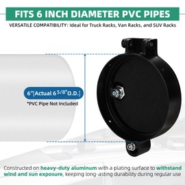 Ustinian Universal Conduit Carrier Kit Fit 6 Inch Diameter PVC Pipe, Reliable Protection Locking Mechanism Strong Stability, Black