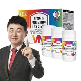Real Doctor Multivitamin 123 Mineral 60 tablets, 3 units / 리얼닥터 멀티비타민 123 미네랄 60정, 3개