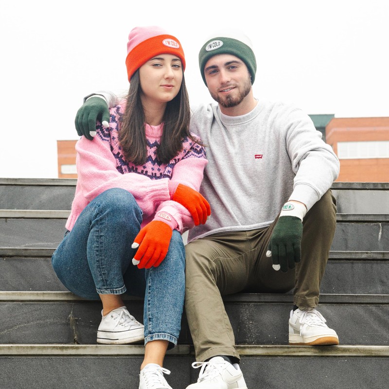 FISURA Unisex Gorro Invierno Hat, Cold, green and grey