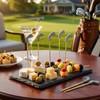 100Pcs 4.7 Inch Golf Party Food Sticks, Reusable Bamboo Food