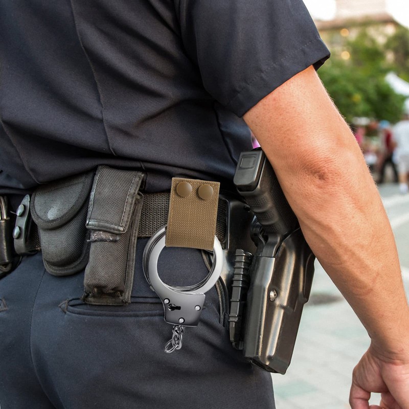 Tactical Handcuff Strap Holder Case Heavy Duty Nylon Single/Double Snap