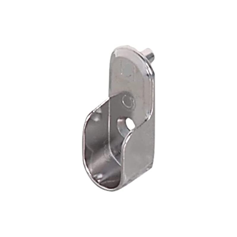 Elef 30" Polished Chrome Closet Rod Oval with End Supports