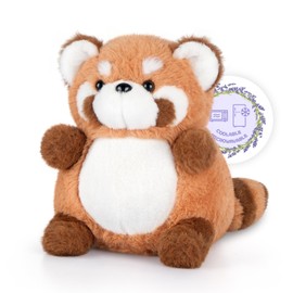 SuzziPals Heatable & Coolable Red Panda Stuffed Animal, Heating Pad Microwavable for Soothing & Relaxation, Lavender Scented Lesser Panda Plush Toy for Stress Relief, Red Gifts for Kids & Adults