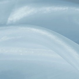 Light Blue Sheer Fabric, 3 Yard Organza Fabric, Silky Glitter Translucent 44" Wide Tulle Material for Wedding Dresses Fashion DIY Crafts Party Event Decorations