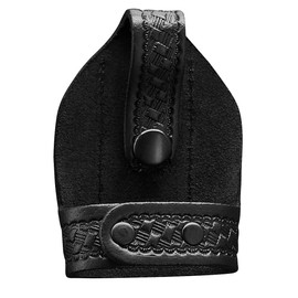 Shield Wallets Bikini Open Top Handcuff Case Basketweave with Clip and Black Snap Detective Style