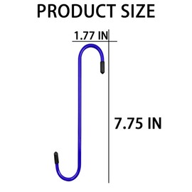 Mandark 2PCS Car Brake Caliper Hooks, Vehicle Caliper Hangers with Rubber Caps, S-Shaped Automotive Accessories for Braking, Axle, Bearing, Suspension Work for SUV, Truck, RV（Blue/2PCS）