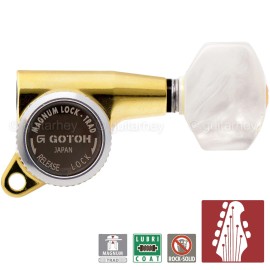 GOTOH NEW Gotoh SG381-P7 MGT L5+R2 Locking Tuners 7-String NON-Staggered 5x2 - GOLD