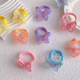 Haargummis Mädchen,10 PCS Schleife Kleine Haargummis Baby Haarklammer Pferdeschwanz Inhaber Elastische Haarbänder Glitzer Haargummi Haarschmuck Nette Haarschleifen Baby Hair Ties for Girls