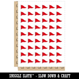 Red Flag Warning Dating Funny Temporary Tattoo Water Resistant Fake Body Art Set Collection - 54 1" Tattoos (1 Sheet)