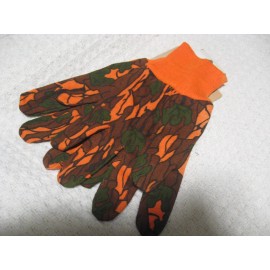GAUCHO Vintage GAUCHO Sportsman Orange Oak Leaf Camo ADULT Jersey Work/Hunting Gloves