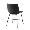 Walker Edison Mid-Century Upholstered Dining Chair with Metal X Base,