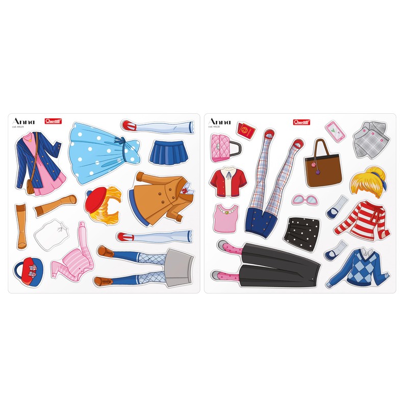 QUERCETTI 2925 Quercetti-2925 Magnetic Fashion Anna Fashion Game, Multicoloured, M