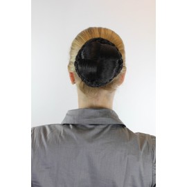 Hairpiece Hairbun BUN hairknot knot beautiful and traditional PLAIDED strands plaid BLACK N796-2