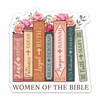 (3PCs) Women of The Bible Books and Flowers Sticker, Christian