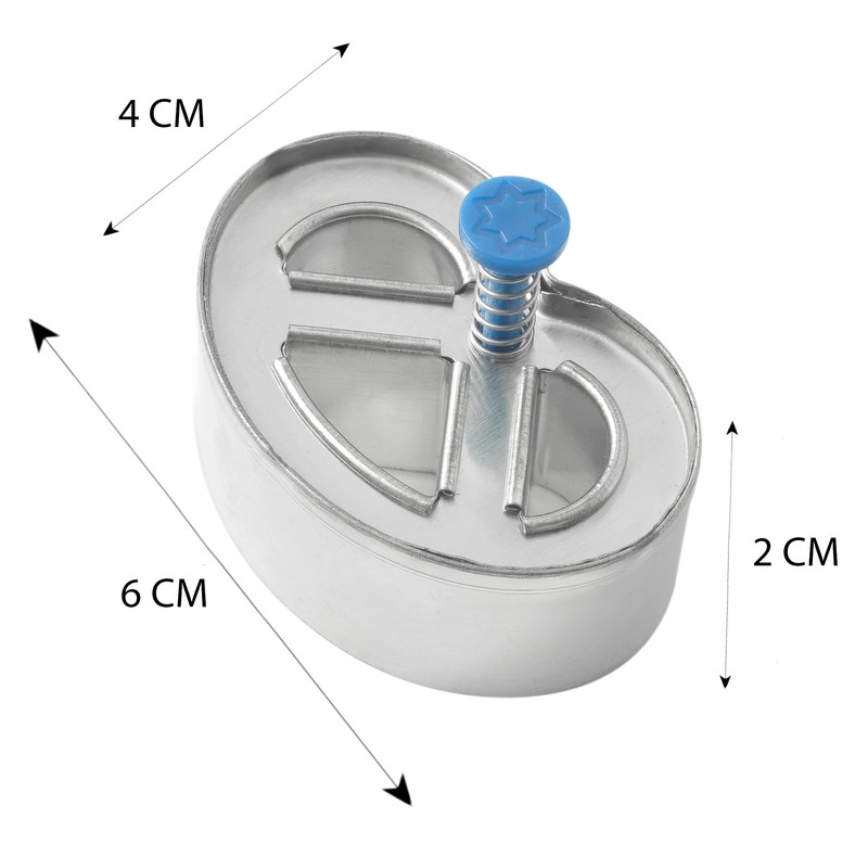 Patisse Cookie Plunger Cutter Pretzel 6 cm, Tin, Multi Colour,