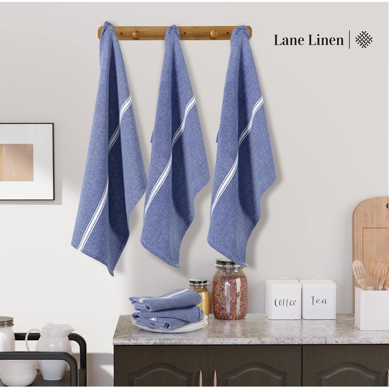 Kitchen Towel Set - 100% Cotton Kitchen Towels, Reusable Dish