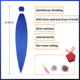 Pre-Stretched Braiding Hair ShowJarlly Easy Braid Professional Synthetic Fibre Crochet Borders 30 Inches 6 Packs/Lot Yaki Texture Braiding Hair Extensions Crochet Braiding Soft Crochet Braiding Hair