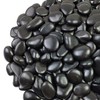 SHIZWU 1-2 Inch Polished Black River Rocks,40LB Black Polished Pebbles