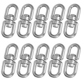 Set of 10 Stainless Steel Swivels, Chain, Rotating, Stainless Steel Swivels, Chain Fittings, Rotating, Stainless Steel Metal Fittings - M5