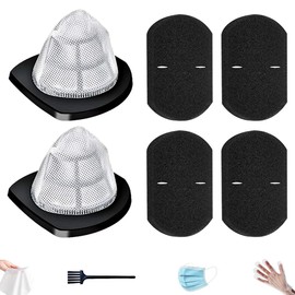 2 Pack 2030 Vacuum Filters&4 Foam Filters with Brush, Compatible with Bissell 3-in-1 Vacuum Models 2030, 20303, 20306, 20307, 20309, 2030H, 2030V, 2030X, 2030Z, Compare to Part #1611501&1611500