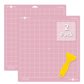 HTVRONT Fabric Grip Cutting Mats for Cricut, 2 Pack Cutting Mats 12x12 for Cricut Maker/Maker 3/Explore 3/Air/Air 2/One, Fabric Adhesive Sticky Pink Cutting Mats Replacement Accessories for Cricut