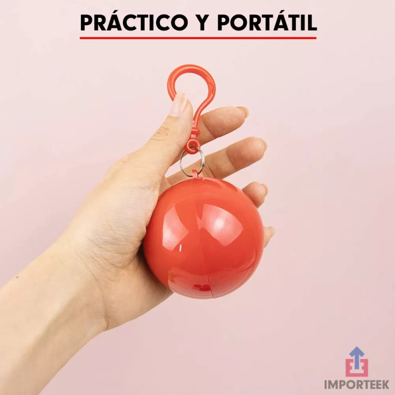 Importeek 5pz Capa Impermeable Lluvia Bolsillo Portatil Llavero