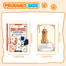 TigoFonge Dog Lovers Playing Cards, 54-Card Deck