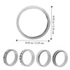 BESPORTBLE 4Pcs Rotatable Fidget Rings Stress Relieving Titanium Steel Jewelry
