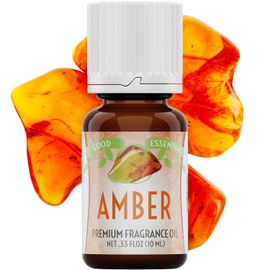 Good Essential – Professional Amber Fragrance Oil 10 ml for Diffuser, Perfume, Candles, Aromatherapy – 0.33 fl oz, 10 ml