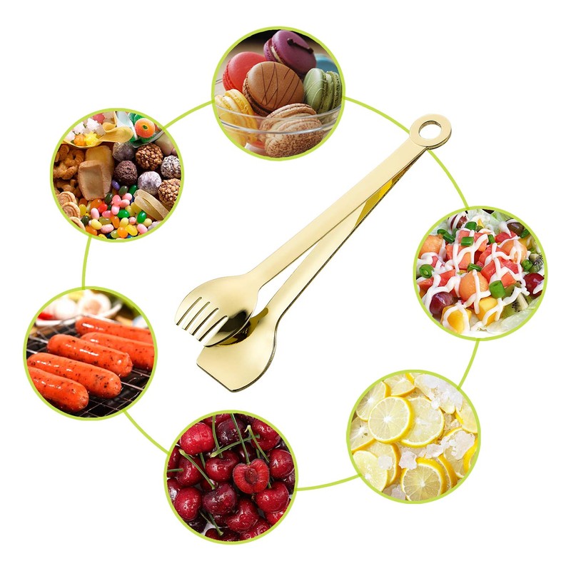 MSY BIGSUNNY Mini Appetizer Tongs Stainless Steel Set of 4,