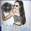 25 Pcs Collar Bola para Disco Espejo Esfera Plata para