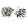 100 Sets Blank Button Badge Parts Set Round Shape Rust