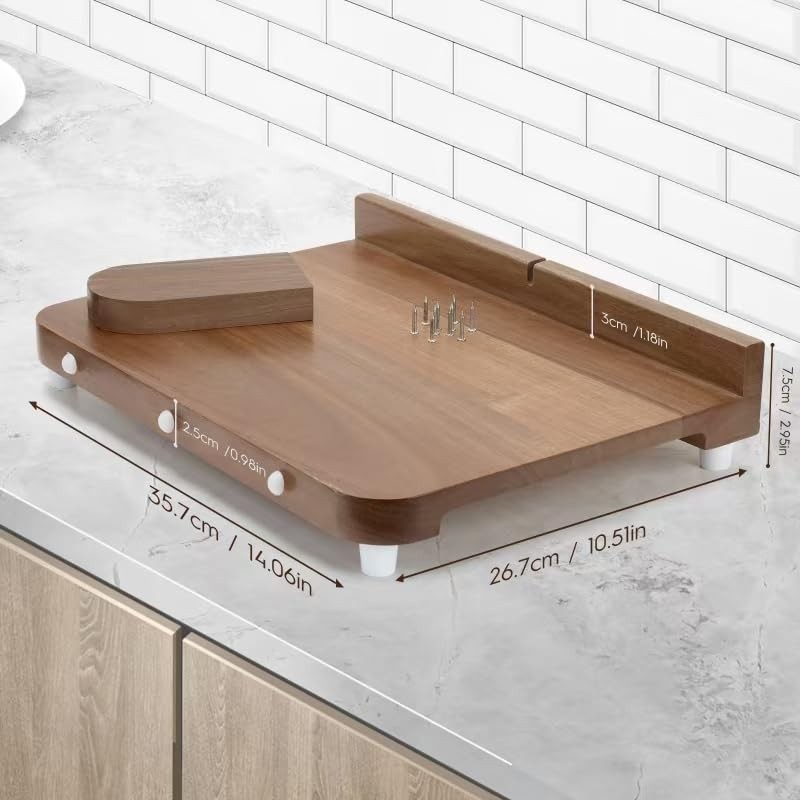 Adaptive One Handed Cutting Board with Peeler,Bread Stops & Steel