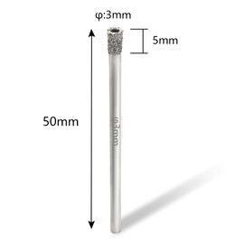 Jamiikury 1/8" / 3mm Diamond Hole Saw Drill Bits, Glass Tile Hole Saw - Pack of 15