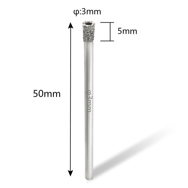 Jamiikury 1/8" / 3mm Diamond Hole Saw Drill Bits, Glass
