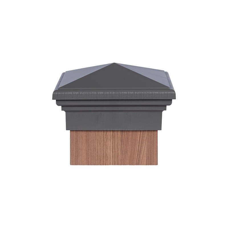 8x8 Post Cap (True 8") Grey New England Pyramid Style
