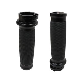 25mm 1" Black Handle Bar Hand Grips Motorcycle Hand Handlebar Grips Universal Replacement for 2006 Harley-Davidson Road King Custom EFI FLHRSI GRABOTE New