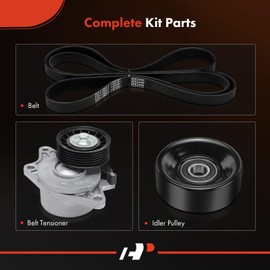 A-Premium Engine Serpentine Belt Drive Kit Compatible with Ford Freestar & Mercury Monterey, 2004 2005 2006 2007-3.9L 4.2L