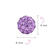 Light Purple Lavender Pave Crystal Disco Ball Stud Earrings for