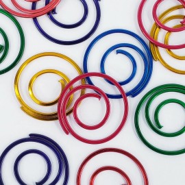 Creative Impressions 12 Metallic Spiral Clips 6 Clrs Spirals Paper Art Scrapbooking Cardmaking Crafts