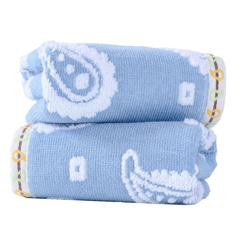 sense gnosis Blue Paisley Pattren Jacquard Hand Towels 100% Cotton