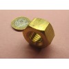 Basic Extra Wide, Heavy, Brass Hex Nuts RH, 9/16"-12 x
