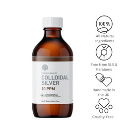 Natures Greatest Secret Nature's Greatest Secret Premium Quality Antibacterial 10ppm Colloidal Silver Bottle 300ml