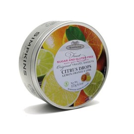 Simpkins Sugar Free Citrus Fruit Drops Tin 175g -The Original Travel Tin Manufacturer - All Natural Colours and Flavours - Vegetarian and Vegan Friendly - Gluten and Dairy Free