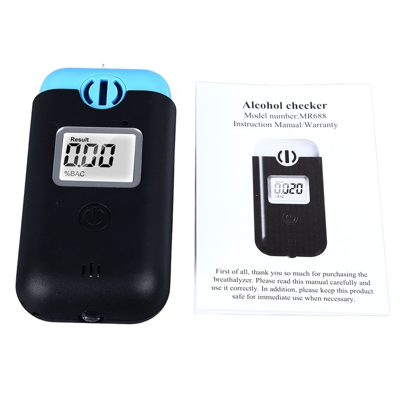 Drunk Driving Tester Blowing Type High Accuracy LCD Screen Handheld