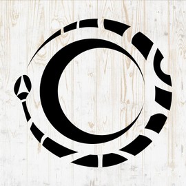 6 in Moon Sticker - Moonlight Night Phase Planet Lunar Full Eclipse - Vinyl Decal for Wall Car Home Bike Bottle Phone Laptop DWSV2364