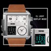 SKMEI Men's Digital Sports Watch, LED Square Large Face Analog