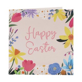 Pack of 8 Easter Greeting Cards with Envelopes, 2 Designs (Flowers and Easter Eggs)