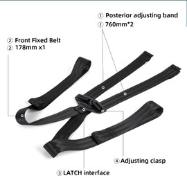 Car Child Seat Restraint Anchor Mounting Kit，Thicken Bracket Mount Base ISOFIX Latch Interface Mount Bracket,Connector 4 in for 4.3-5.5 in Cushions(Suitable for SUV/MPV/ORV)